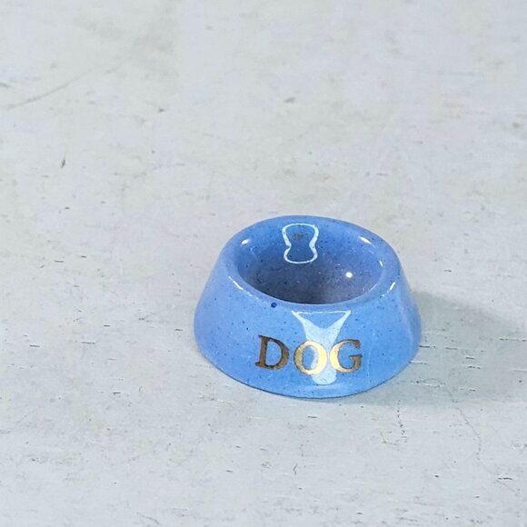 Hagen Renaker Dog Bowl Blue Miniature Figurine Accessory Item - Picture 8 of 8